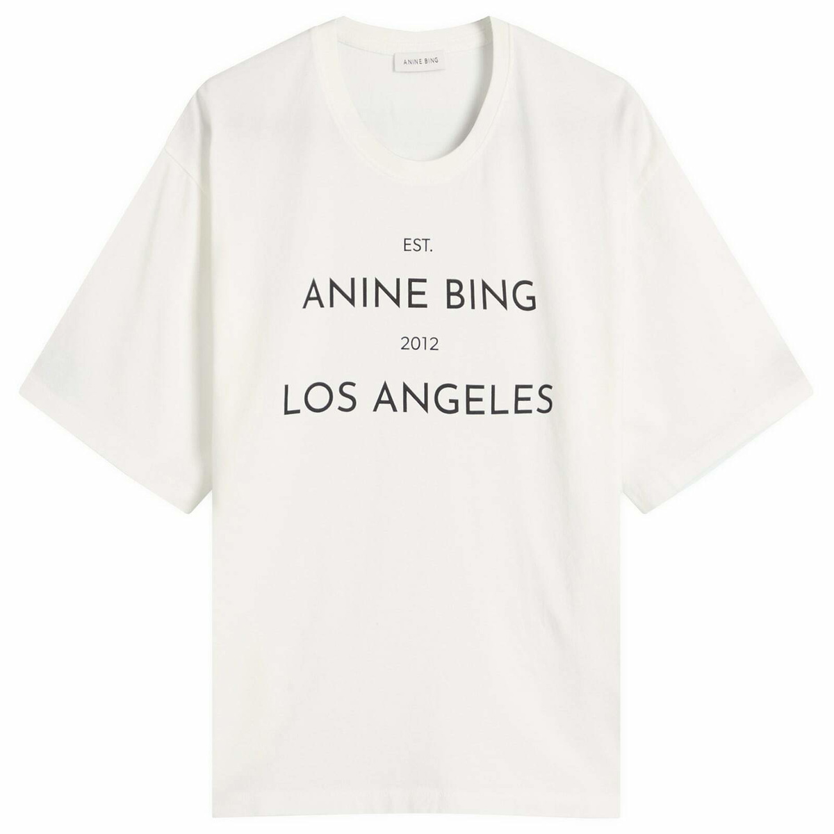 関税送料込【ANINE BING】Tシャツ ANINE BING ロゴ Tシャツ | グレー | FARFETCH JP