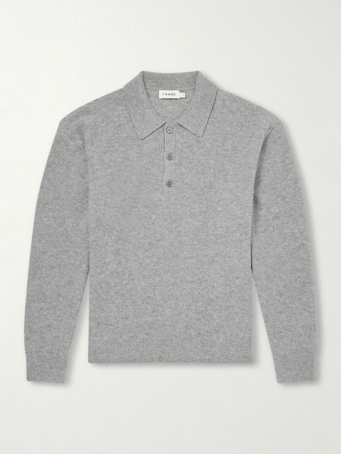 FRAME - Wool Polo Sweater - Gray