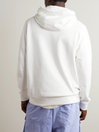 Burberry - Terry-Trimmed Cotton-Jersey Hoodie - White