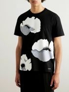 Valentino Garavani - Floral-Print Cotton-Jersey T-Shirt - Black