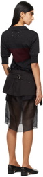 Maison Margiela Black Décortiqué Midi Dress