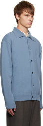 mfpen Blue Formal Polo Cardigan