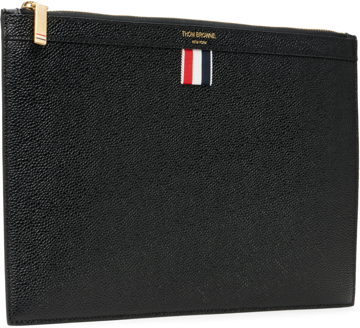 Thom Browne Black Pebble Grain Small Document Holder