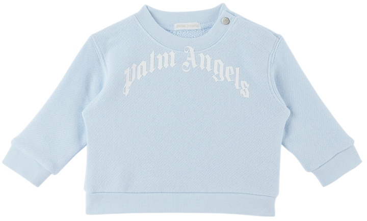 Photo: Palm Angels Baby Blue Cotton Sweatshirt