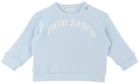 Palm Angels Baby Blue Cotton Sweatshirt