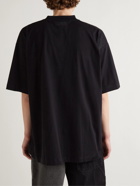 VETEMENTS - Oversized Printed Cotton-Jersey T-Shirt - Black