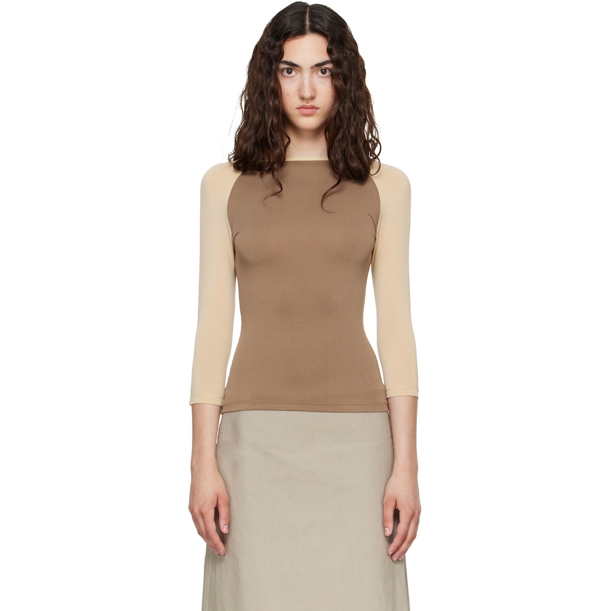 Belle Anna Beige Raglan Top