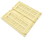 HAY Medium Square Recycled Colour Crate in Light Yellow 