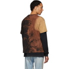 424 Black Reworked Double Layer Bleached Long Sleeve T-Shirt
