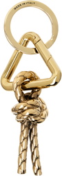 Bottega Veneta Gold Metal Knot Keychain