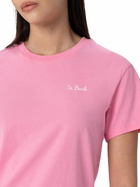 MC2 Saint Barth Woman Pink Cotton Jersey Crewneck T-shirt Emilie