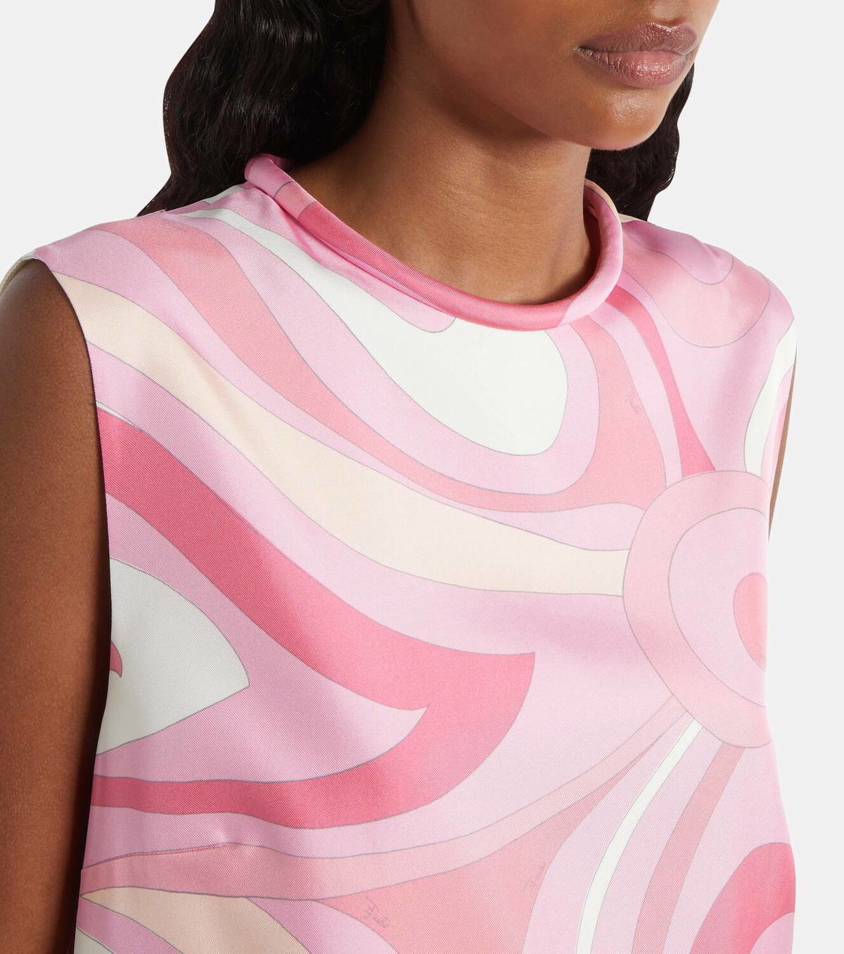 pucci silk mini dress PUCCI Printed satin-jersey mini dress