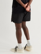Fear of God - Wide-Leg Logo-Appliquéd Nylon Drawstring Shorts - Black