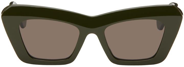 Photo: LOEWE Green Anagram Sunglasses