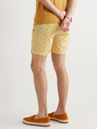 Frescobol Carioca - Mid-Length Printed Swim Shorts - Yellow