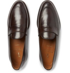 Brunello Cucinelli - Leather Penny Loafers - Dark brown