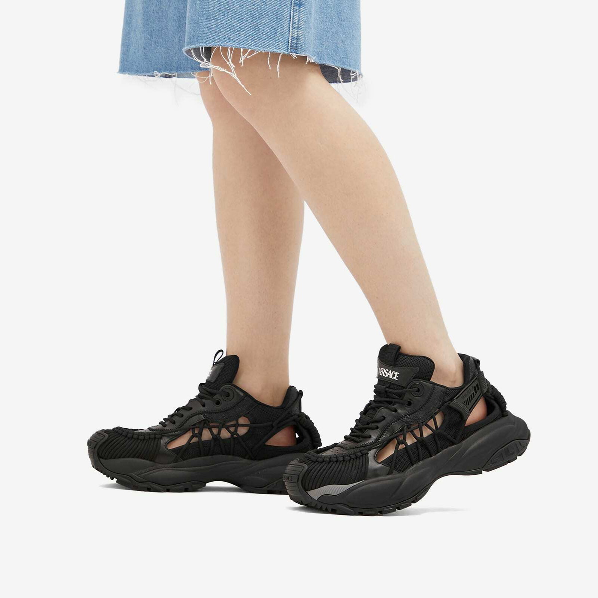 Versace Women's Mercury Sneaker W in Black Versace Versace Women's Mercury Sneaker W in Black Versace