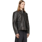 Diesel Brown Treated Leather Coach Jacket
