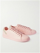 Raf Simons - Orion Logo-Print Suede-Trimmed Faux Leather Sneakers - Pink