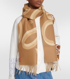 Loewe Logo wool and cashmere scarf