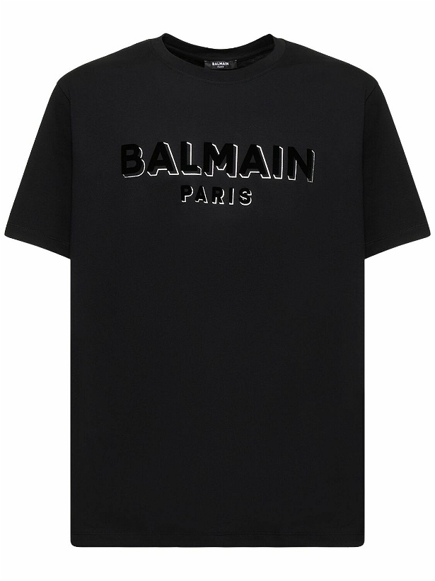 Photo: BALMAIN - Flocked & Foiled Logo T-shirt