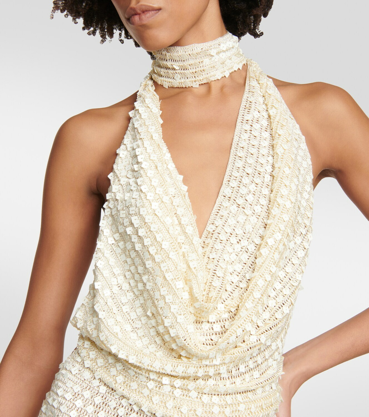 Aya Muse - Sequined halterneck maxi dress Aya Muse