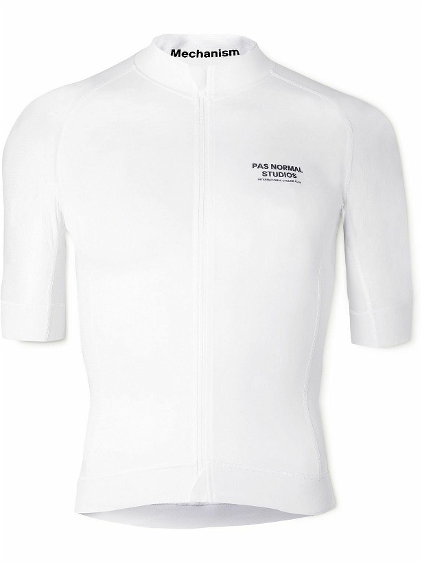Photo: Pas Normal Studios - Mechanism Logo-Print Cycling Jersey - White