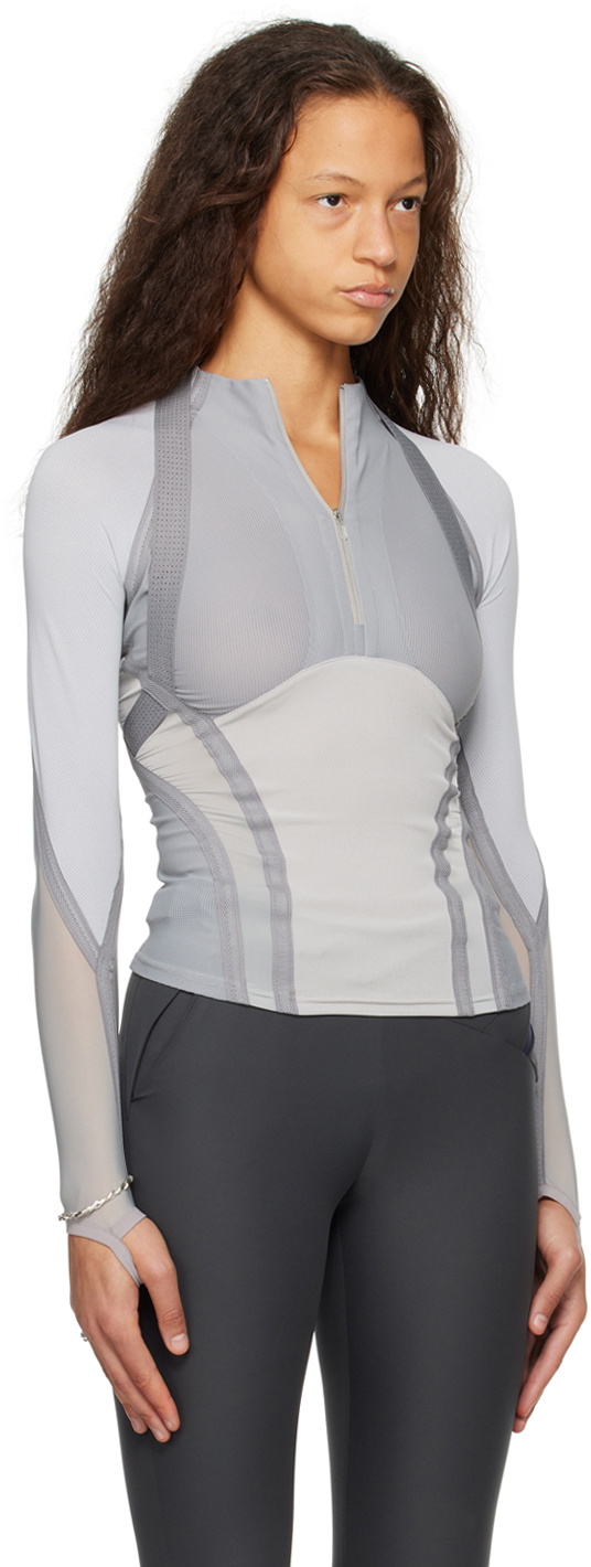 HYEIN SEO SSENSE Exclusive Gray Track Jacket Hyein Seo