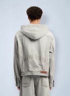 Palm Angels Curved Logo Denim Jacket