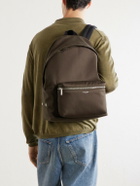 SAINT LAURENT - City Leather-Trimmed Twill Backpack