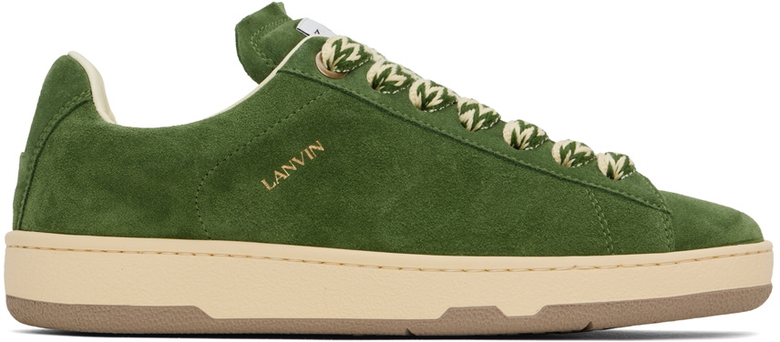 Lanvin Green Suede Curb Lite Sneakers