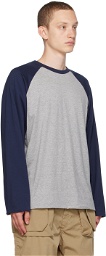 Pilgrim Surf + Supply Gray Geoffrey Reversible Long Sleeve T-Shirt