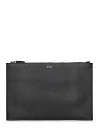 TOM FORD - Small Grain Leather Pouch W/strap