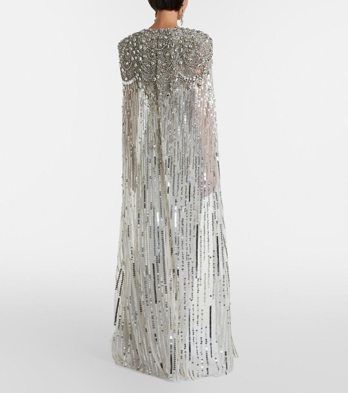 Jenny Packham Lotus Lady caped embellished gown