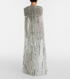 Jenny Packham Lotus Lady caped embellished gown