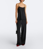 Asceno Matera polka-dot silk camisole