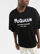 ALEXANDER MCQUEEN - Graffiti Logo Cotton T-shirt