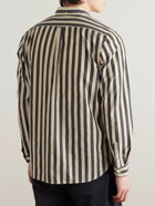 Richard James - Button-Down Collar Striped Slub Cotton Oxford Shirt - Neutrals
