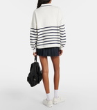 The Upside Wonder striped cotton polo sweater