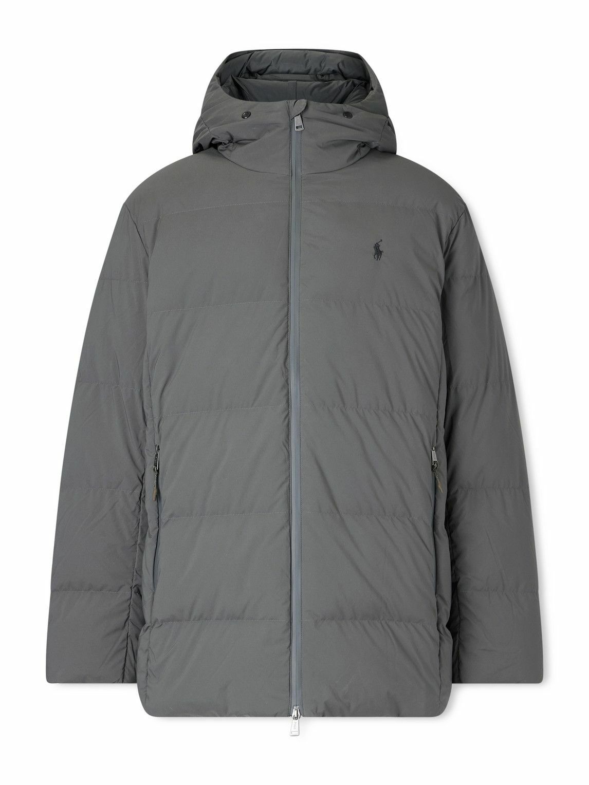 トップス polo Ralph Lauren grunge parka y2k gray Polo Ralph Lauren Men's Grey Plaid Lined Hood Polo Bear Fleece