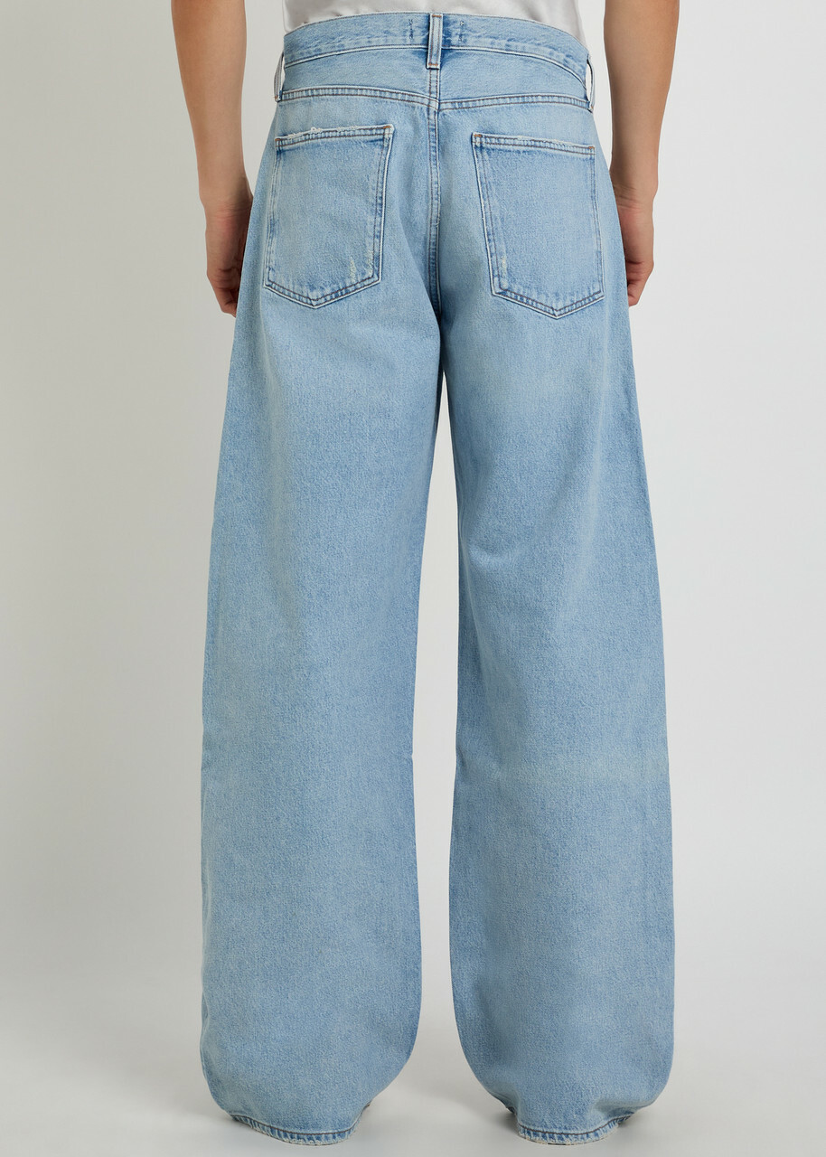 Agolde Afton Relaxed Straight-leg Jeans Light Blue