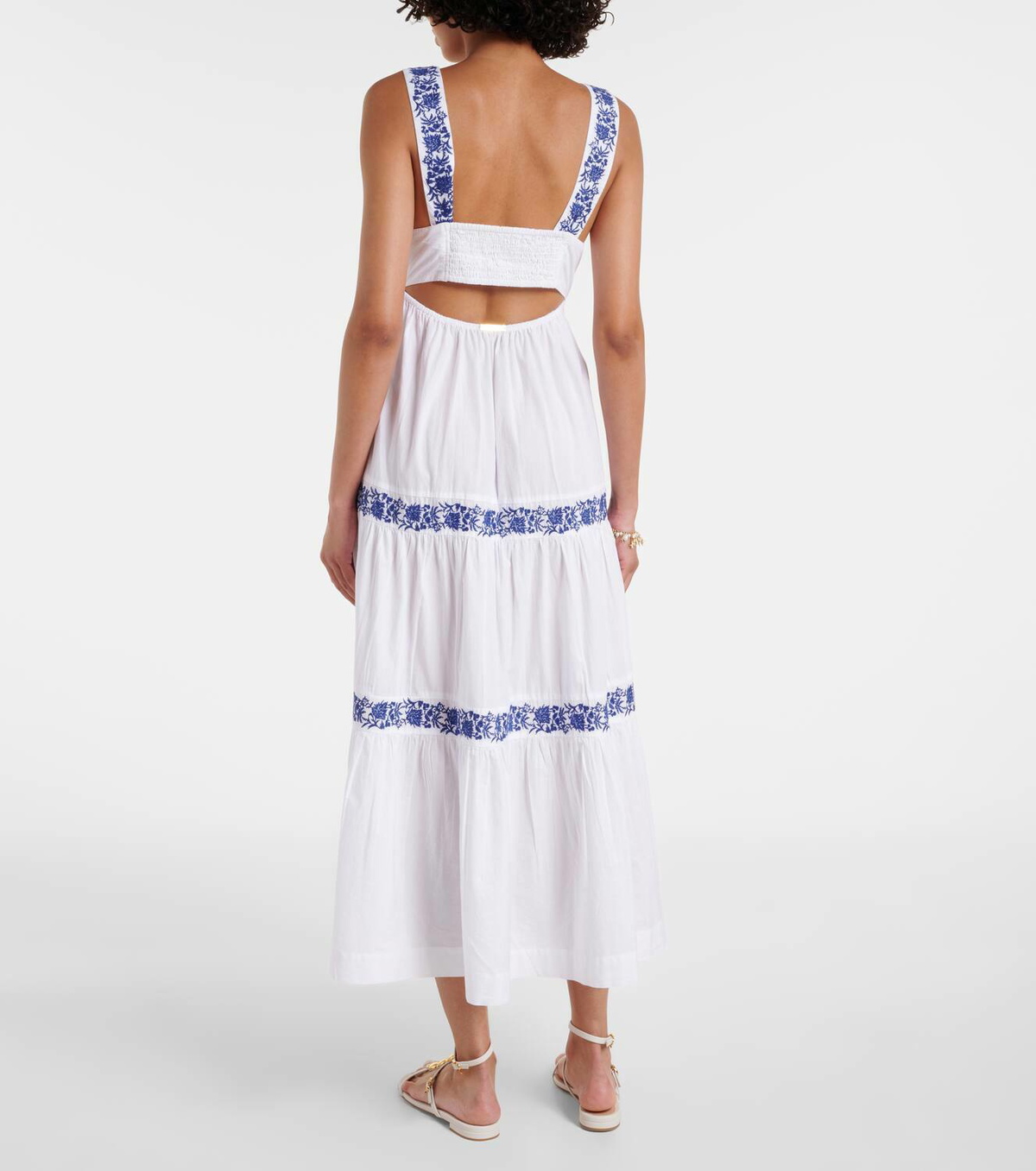 Heidi Klein Cannes embroidered cotton maxi dress