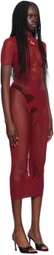 Poster Girl Red Peachy Midi Dress