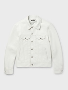 TOM FORD - Full-Grain Leather Trucker Jacket - White