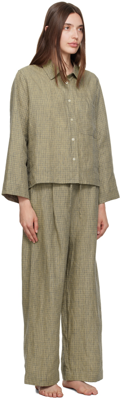 Deiji Studios Khaki 'The Drawcord' Pyjama Set