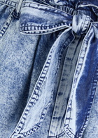 Isabel Marant étoile Pierine Belted Chambray Shorts Blue