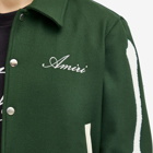 AMIRI Men's Bones Varsity Jacket in Green