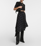 Givenchy 4G asymmetric silk midi skirt
