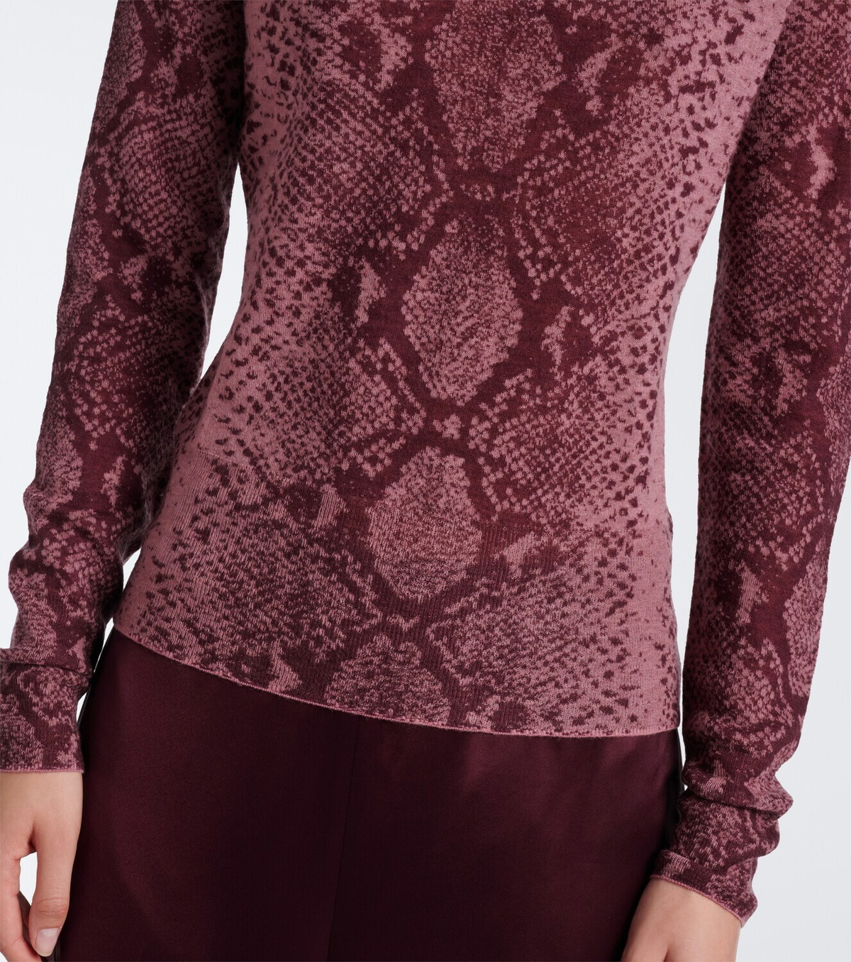 Joseph Yasmin snake-print cashmere sweater