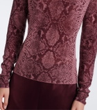 Joseph Yasmin snake-print cashmere sweater